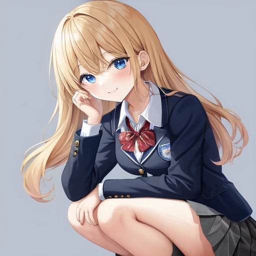 [Holara] полудлинные волосы школьная форма волнистые волосы длинные волосы красивая женщина [Иллюстрация]